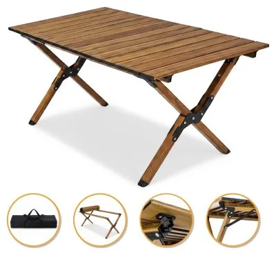 Розкладний туристичний стіл LEOBRO Camp Wood L (LB-1067)