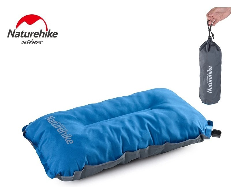 Подушка самонадувна Naturehike Sponge automatic NH17A001-L, світло блакитна