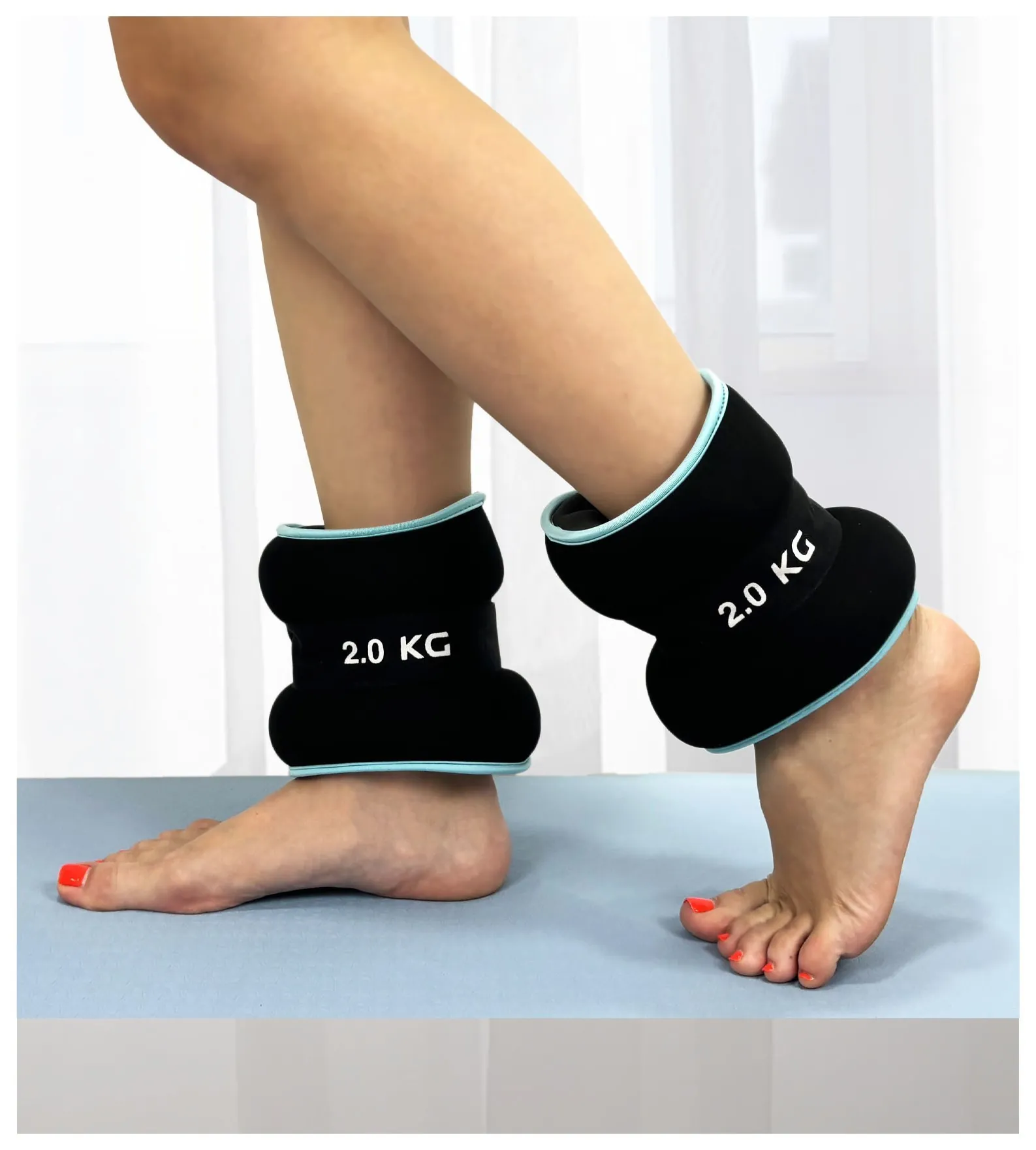 Обтяжувачі EasyFit Comfort 2 кг для ніг та рук з металом (пара) (EFIT_EF-1020-BL)