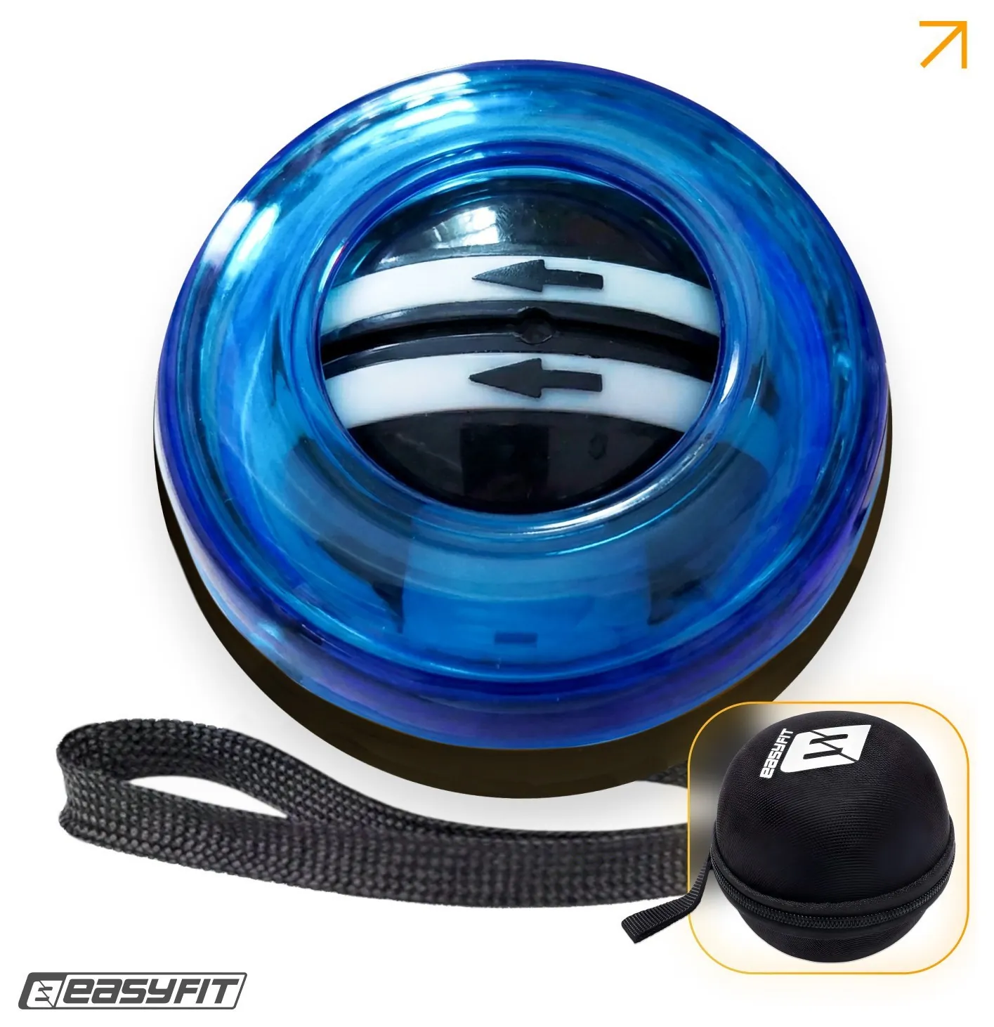 Еспандер кистьовий гіроскопічний EasyFit Gyro Ball (гіробол) (Синій)