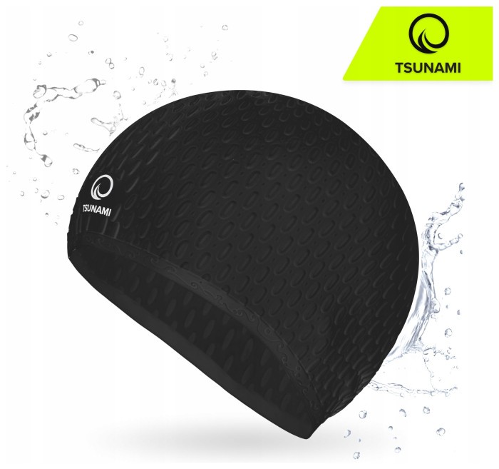 Шапочка для плавания TSUNAMI Texture Black (P-5905973401890)