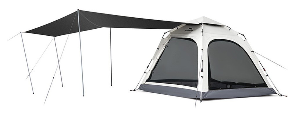 Намет тримісний автоматичний із тентом Naturehike Ango CNK2550WS010, S, сірий, укр, укр