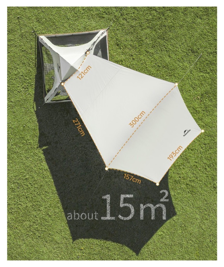 Намет тримісний автоматичний із тентом Naturehike Ango CNK2550WS010, S, сірий, укр, укр