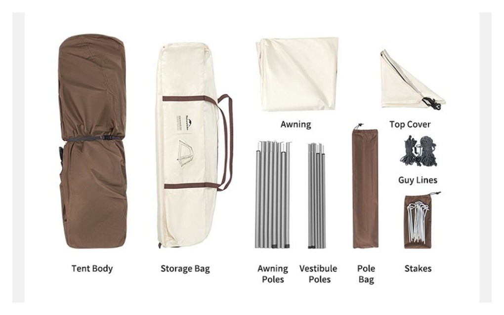 Намет тримісний автоматичний із тентом Naturehike Ango CNK2550WS010, S, сірий, укр, укр