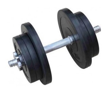 Разборная резиновая гантель 21 кг (RN_OD21)