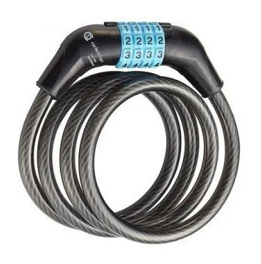 Замок для велосипеда тросовий Cycledesign ROLLER Blue (LK0021) (Чорно-блакитний)