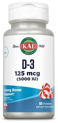 D-3 5000 IU 125mcg - 60 chewables