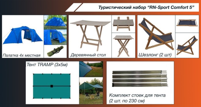 Туристичний набір "RN-Sport Comfort 5", укр, укр