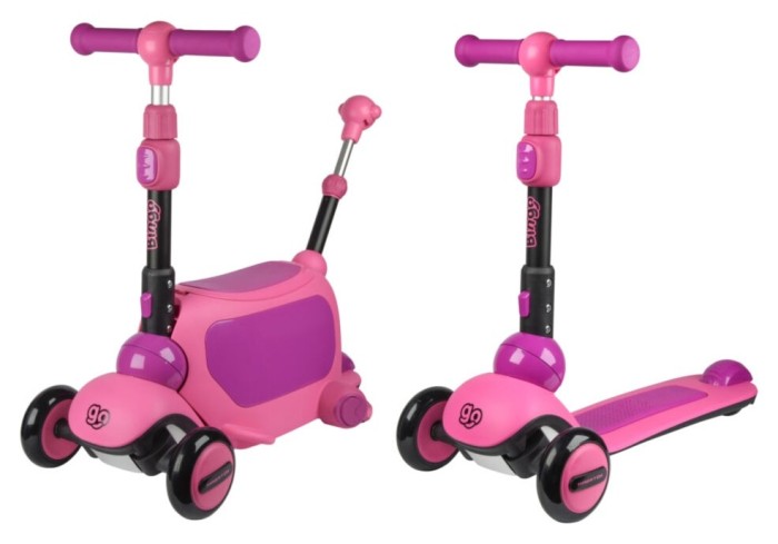 самокат толкар Maraton 2in1 Bingo Super 3 Pink, Рожевий, укр, укр