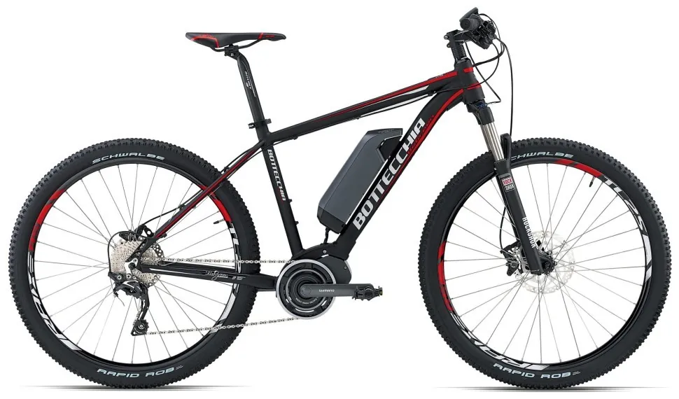 Велосипед Botecchia E-Bike MTB 10S 27,5″ (48 Чорний з червоним)