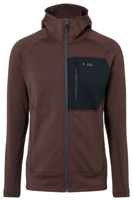 Мужская флисовая кофта с рукавом реглан Black Diamond Factor Hoody, S - Port/Black