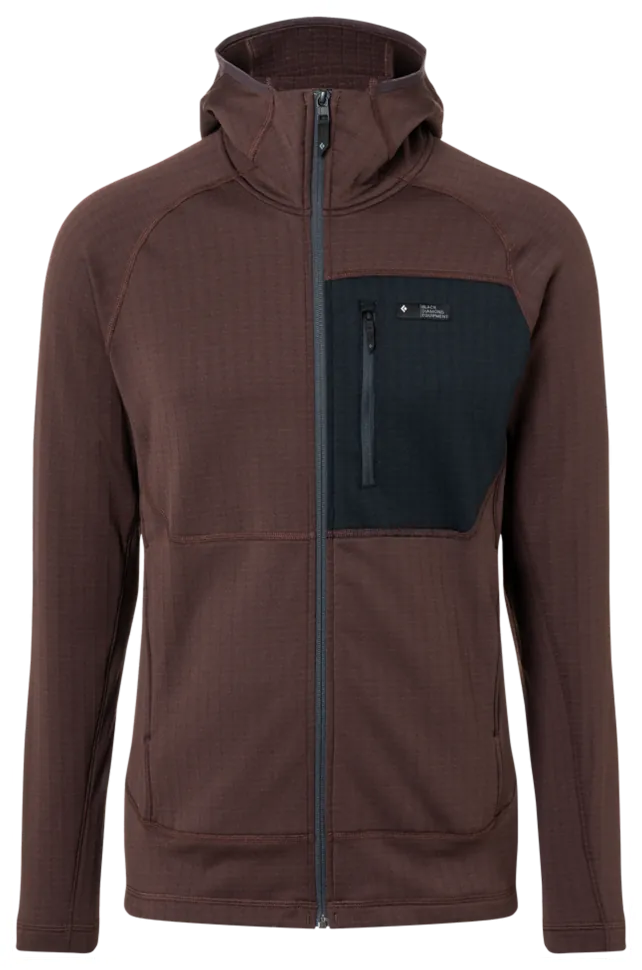 Чоловіча флісова кофта з рукавом реглан Black Diamond Factor Hoody, Black (S)