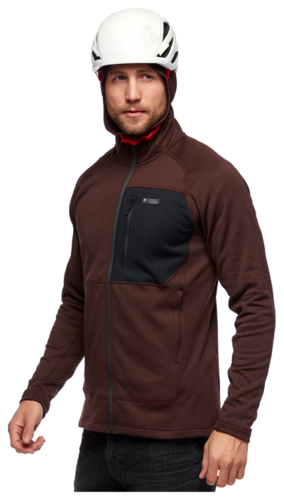 Мужская флисовая кофта с рукавом реглан Black Diamond Factor Hoody, S - Port/Black
