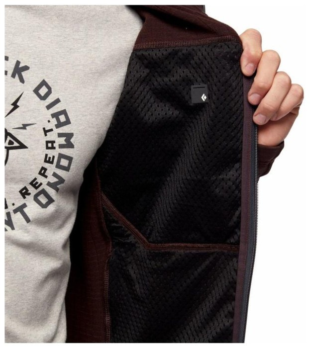 Мужская флисовая кофта с рукавом реглан Black Diamond Factor Hoody, S - Port/Black