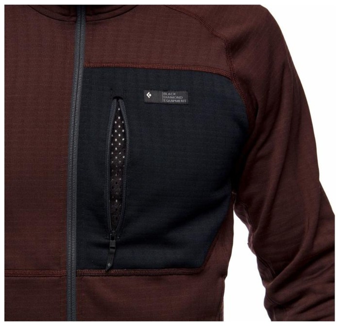 Мужская флисовая кофта с рукавом реглан Black Diamond Factor Hoody, S - Port/Black