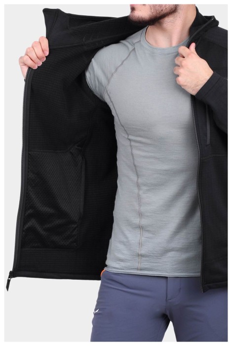 Мужская флисовая кофта с рукавом реглан Black Diamond Factor Hoody, S - Port/Black