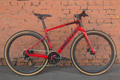 Велосипед карбоновий міський 28" Twitter CoffeeRacer Red S (2026)