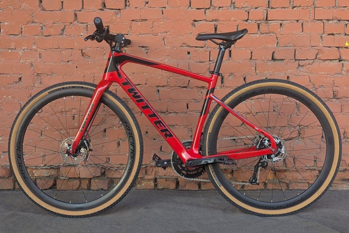 Велосипед карбоновий міський 28" Twitter CoffeeRacer Red S (2026)