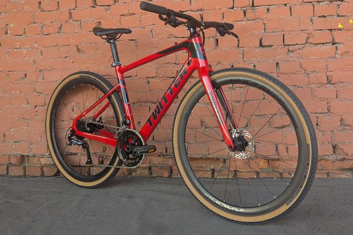 Велосипед карбоновий міський 28" Twitter CoffeeRacer Red S (2026)