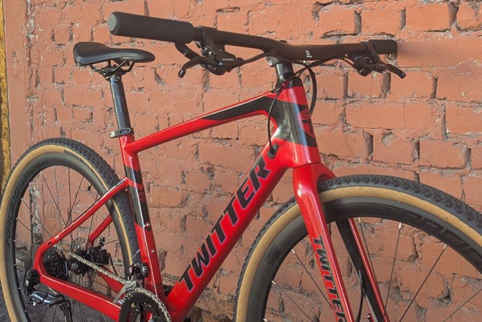 Велосипед карбоновий міський 28" Twitter CoffeeRacer Red S (2026)