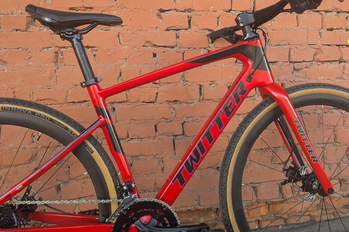 Велосипед карбоновий міський 28" Twitter CoffeeRacer Red S (2026)