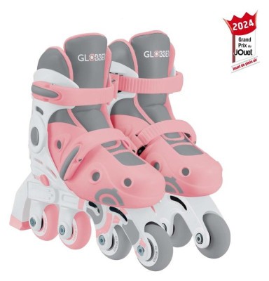 Роликові ковзани GLOBBER 2в1 пастельно-рожеві р.26-29, до 20кг, 3+