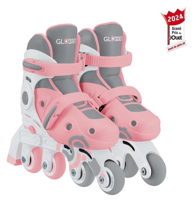 Роликові ковзани GLOBBER 2в1 пастельно-рожеві р.26-29, до 20кг, 3+, укр, укр
