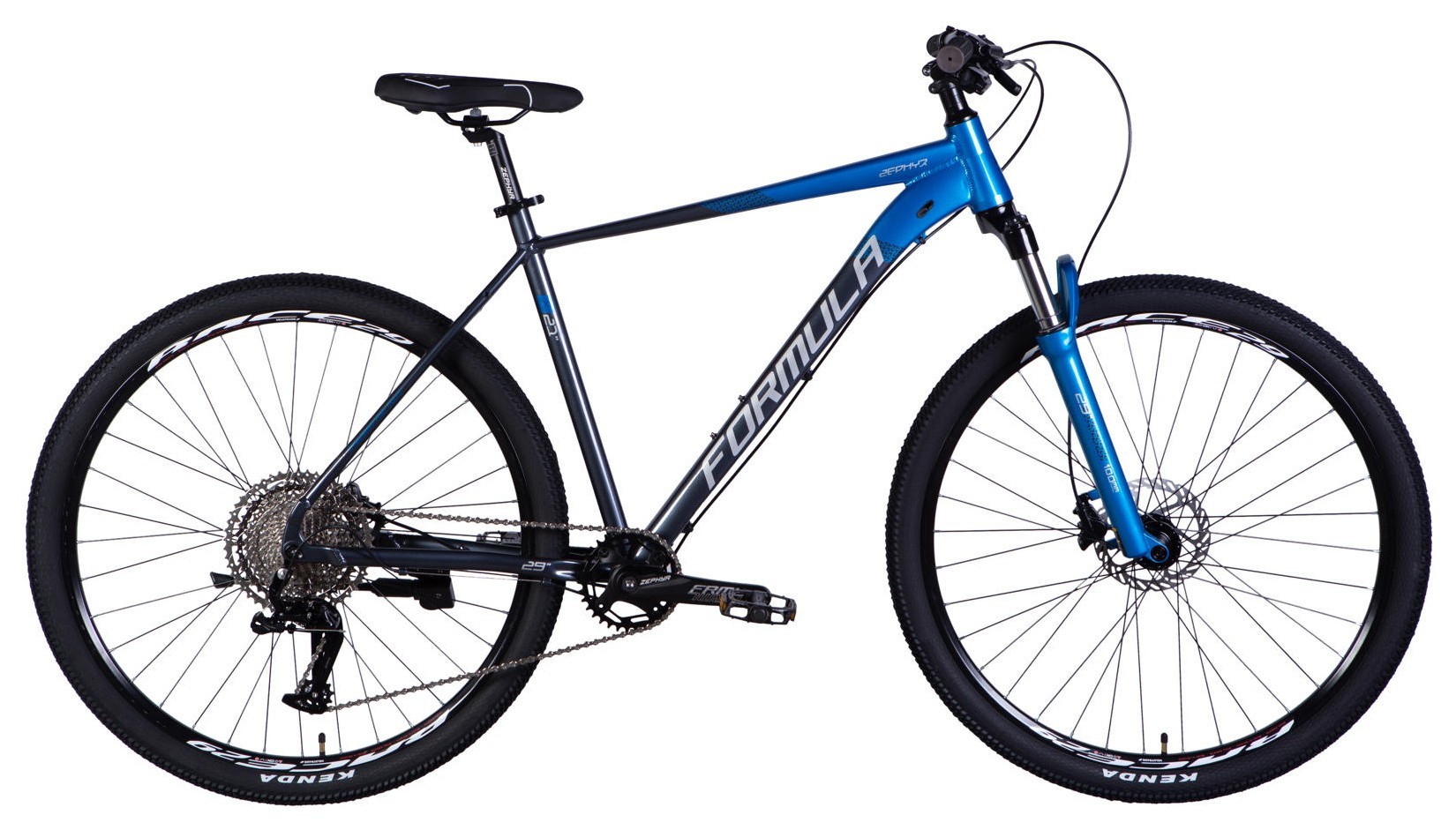 Велосипед AL 29" Formula ZEPHYR EXPERT HDD рама-21" синьо-сірий 2025