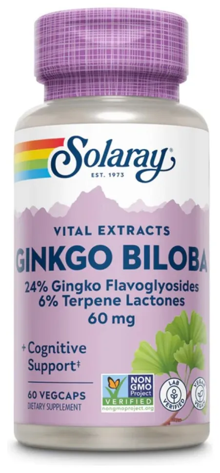 Ginkgo Biloba Leaf Extract 60mg - 60 vcaps