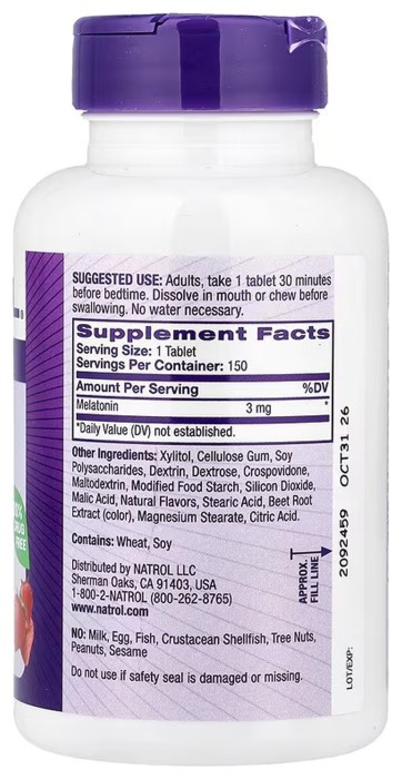 Melatonin 3mg - 150 tabs