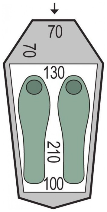 Палатка двухместная Pinguin Arris 2, Green