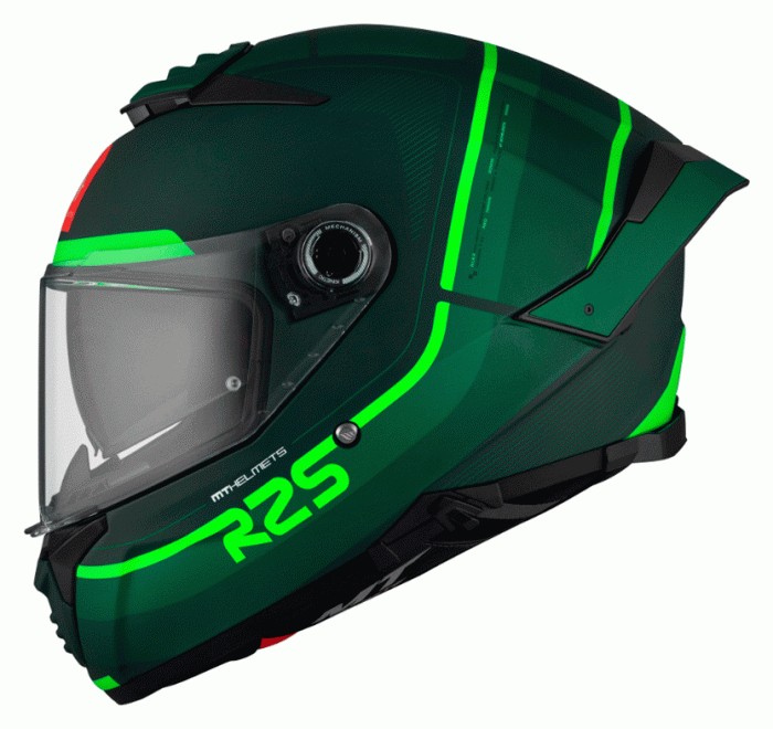 Мотошолом MT THUNDER 4 SV R25 C6 Matt Green M