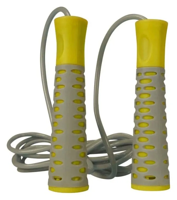 Скакалка PowerPlay 4206 Jump Rope PRO+ Сіро-жовта (2,75m.)