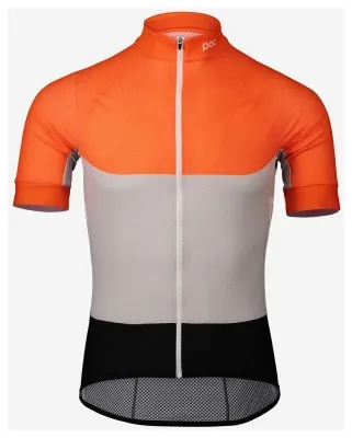 Велоджерси POC Essential Road Light Jersey, Granite Grey / Zink Orange, S