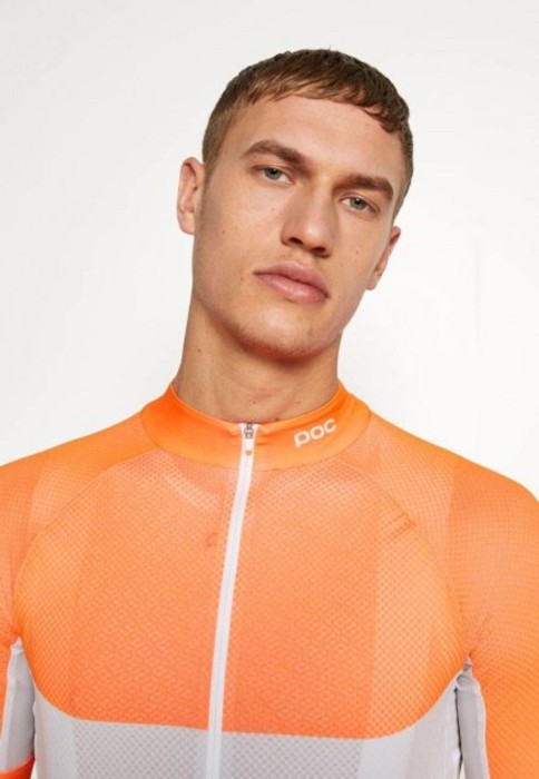 Велоджерсі POC Essential Road Light Jersey, Granite Grey / Zink Orange, S