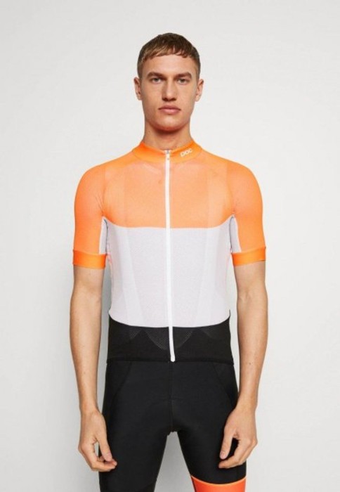 Велоджерсі POC Essential Road Light Jersey, Granite Grey / Zink Orange, S