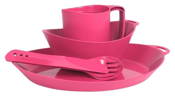 Набір Lifeventure Ellipse Camping Tableware Set pink, укр