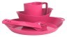Набір Lifeventure Ellipse Camping Tableware Set pink, укр