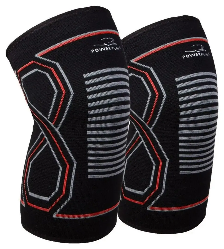 Наколінники спортивні PowerPlay PP-4099 Knee SupportЧорно/Червоні L/XL (пара) (S/M (пара))