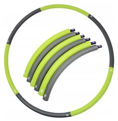 Обруч масажний Hula Hoop SportVida 90 см SV-HK0214 Grey/Green