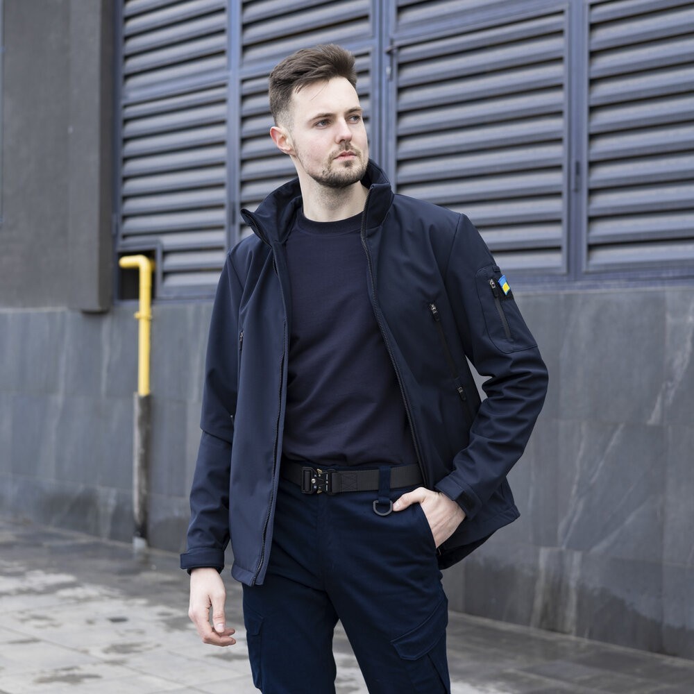 Куртка чоловіча демісезонна з капюшоном Наві Pobedov Motive, укр, укр