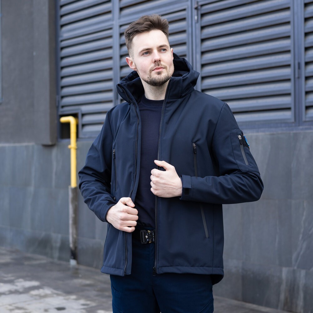 Куртка чоловіча демісезонна з капюшоном Наві Pobedov Motive, укр, укр