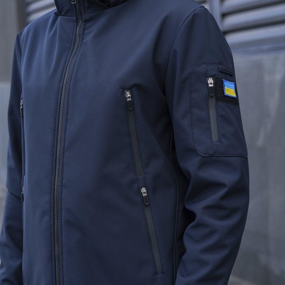 Куртка чоловіча демісезонна з капюшоном Наві Pobedov Motive, укр, укр