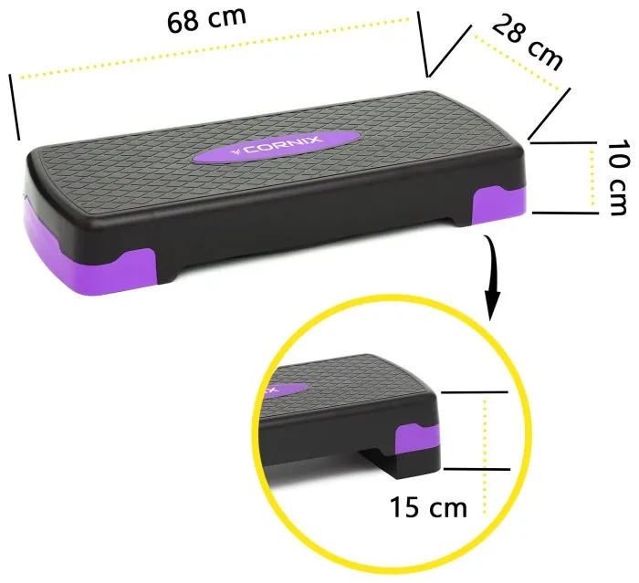 Степь-платформа 2-ступенчатая Cornix 68 х 28 х 10-15 см XR-0188 Black/Purple
