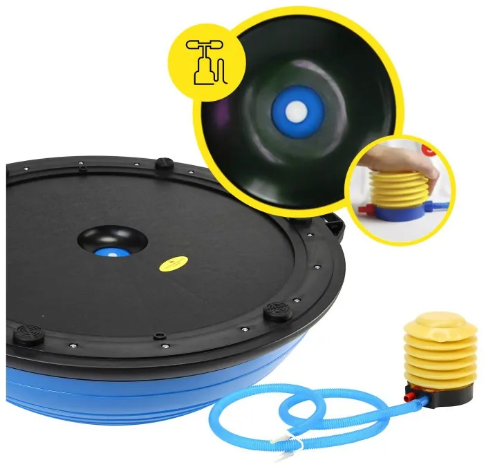 Балансировочная платформа (полусфера) Cornix Bosu Ball 58 см с эспандерами XR-0457 Blue