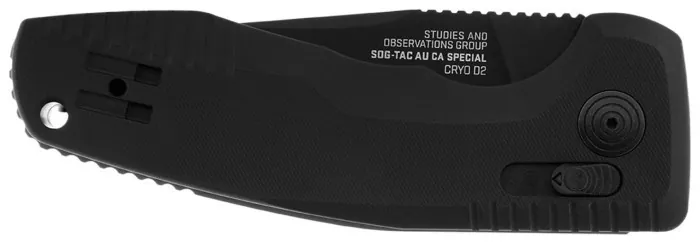 Розкладний ніж SOG SOG-TAC AU, Black, Compact, Tanto, CA Special