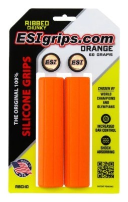 Гріпси ESI Ribbed Chunky Orange Silicone Bicycle Grips