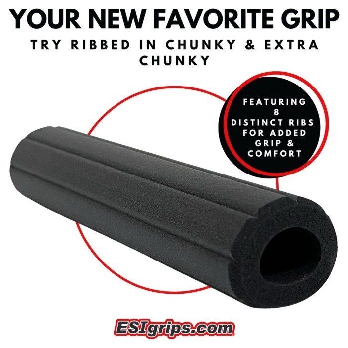Гріпси ESI Ribbed Chunky Orange Silicone Bicycle Grips