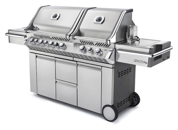Газовый гриль Napoleon Prestige PRO 825 RSBI с боковой горелкой Sizzle Zone и вертилем (69532) нерж сталь PRO825RSBIPSS-3-RC