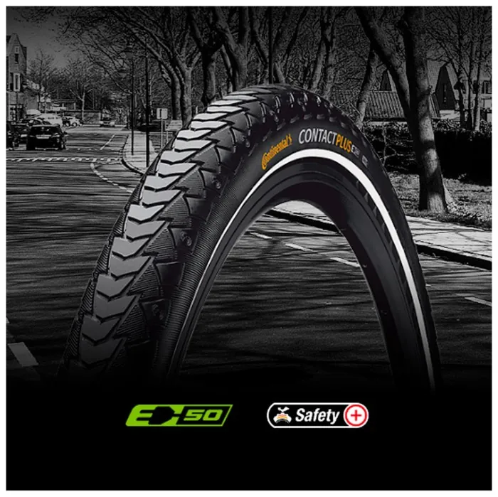 Покришка Continental CONTACT Plus 28"x1.6, SafetyPlus Breaker, світловідбиваюча